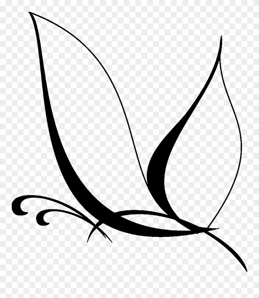 Butterfly Vector Lines Png Clipart