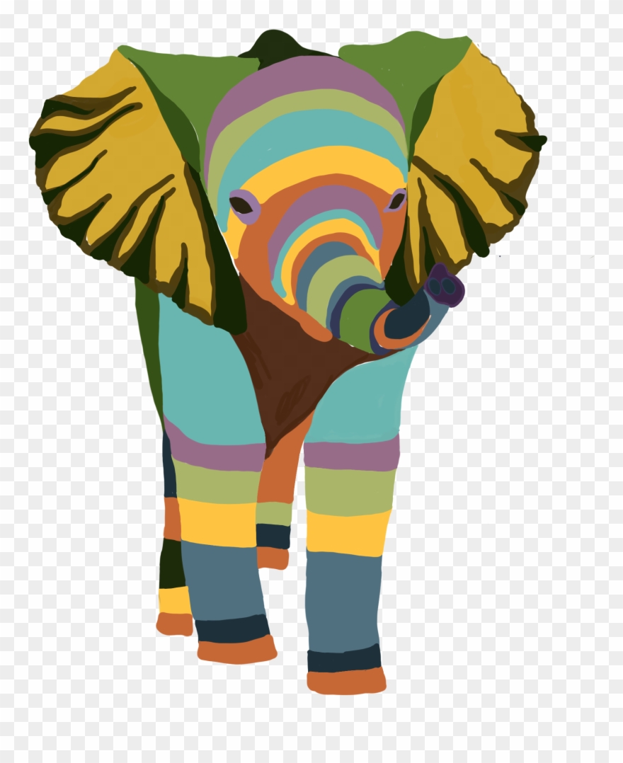 Elephant Demi - Clipart