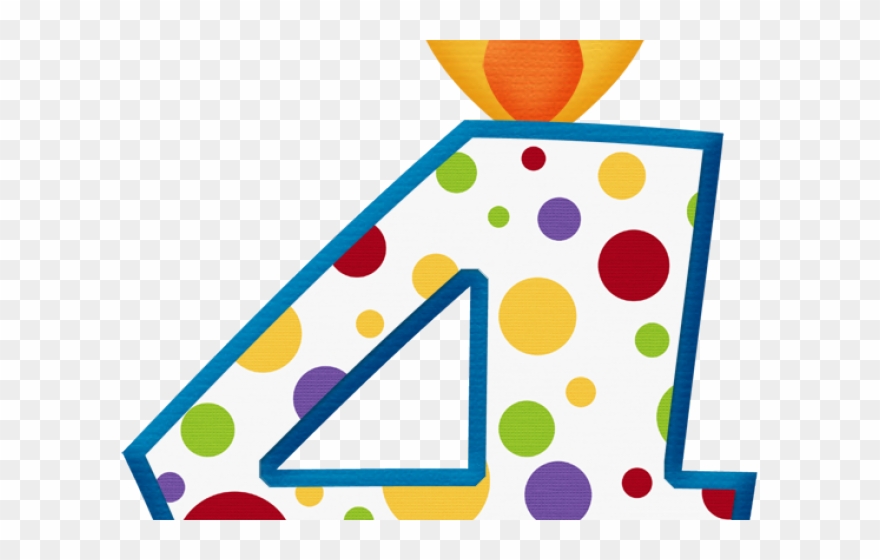 Pickles Clipart Happy Birthday - Number 4 Birthday Png Transparent Png