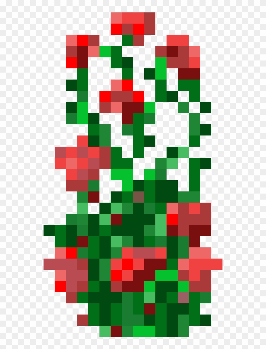 Rose Bush - Rose Bush Minecraft Clipart