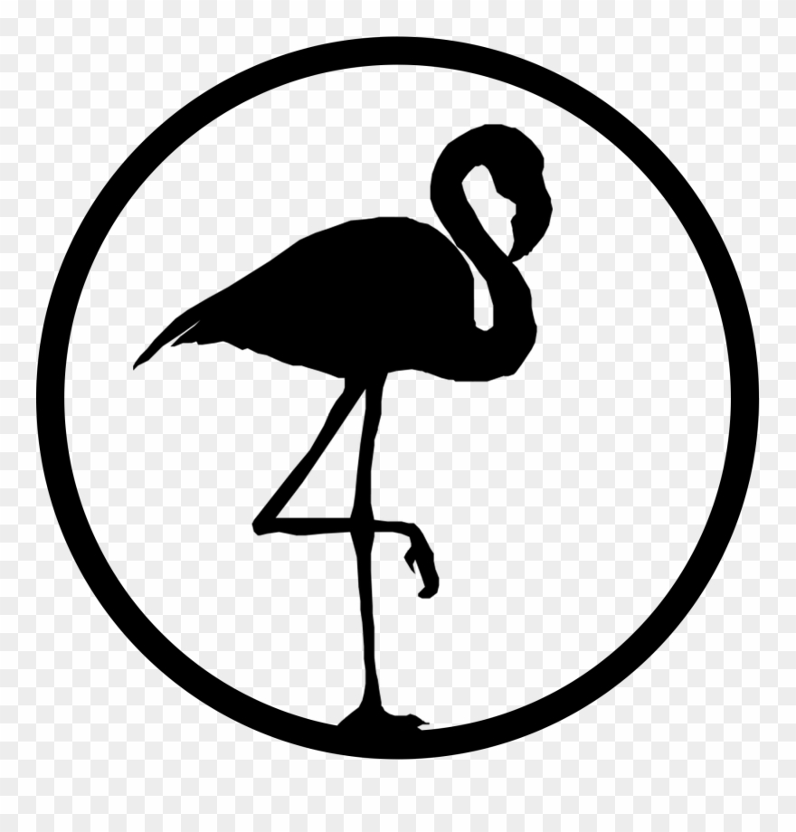 It Features Everything From Non-euclidean Geometry, - Black And White Flamingo Clipart - Png Download