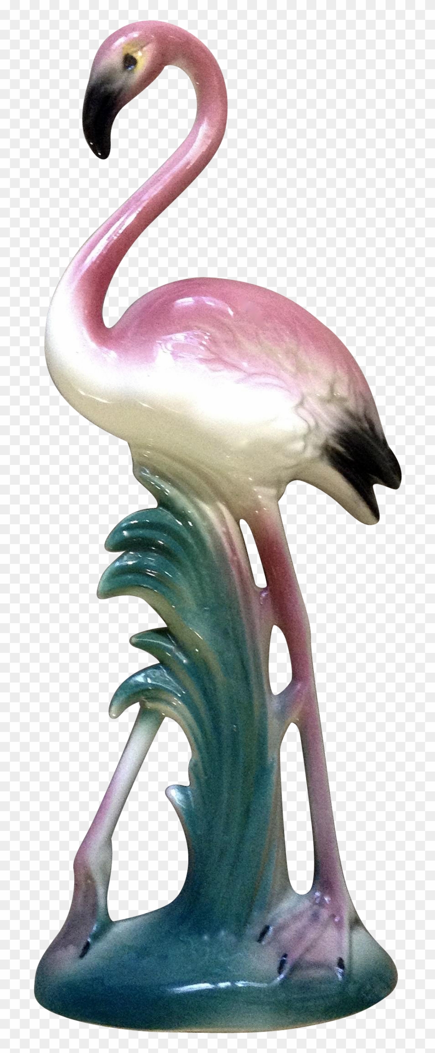 Vintage Pink California Pottery - Ceramic Flamingo Clipart