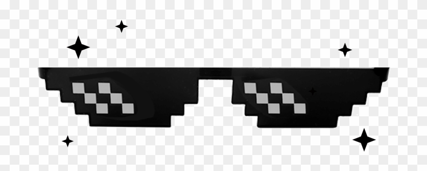 Sunglasses Gangster Png Clip Art Black And White Download - Thug Life Glasses Transparent Png
