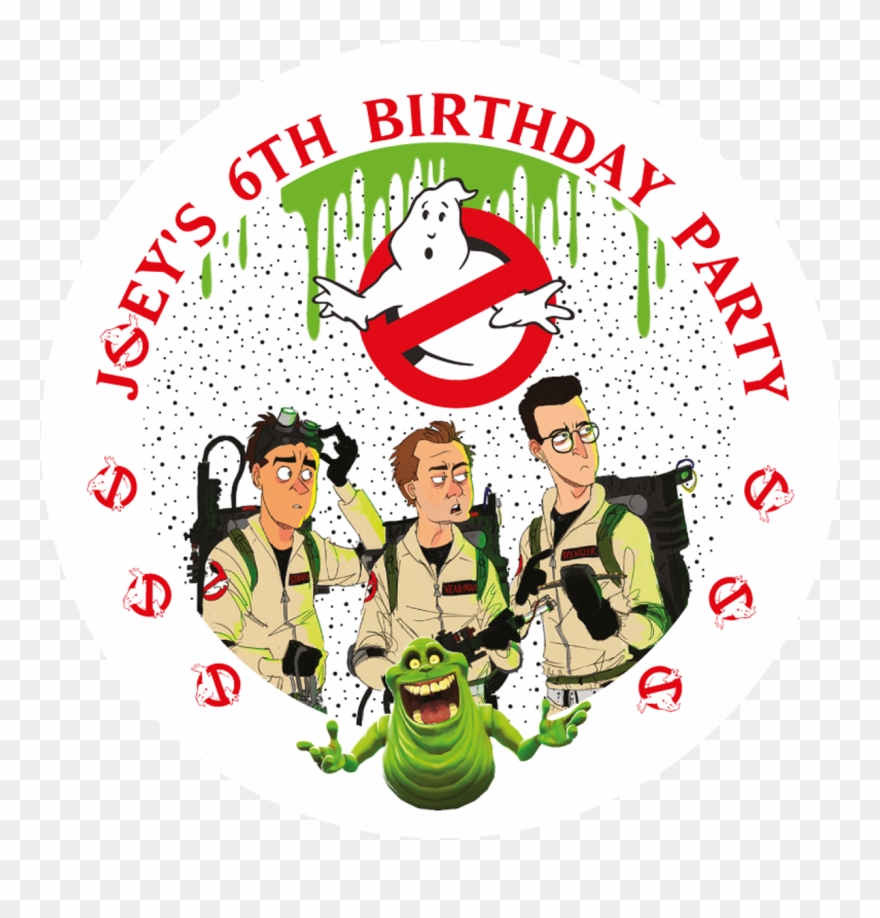 Ghostbusters Party Box Stickers - Gghostbuster Series Of Characters Glass Necklace Pendant Clipart