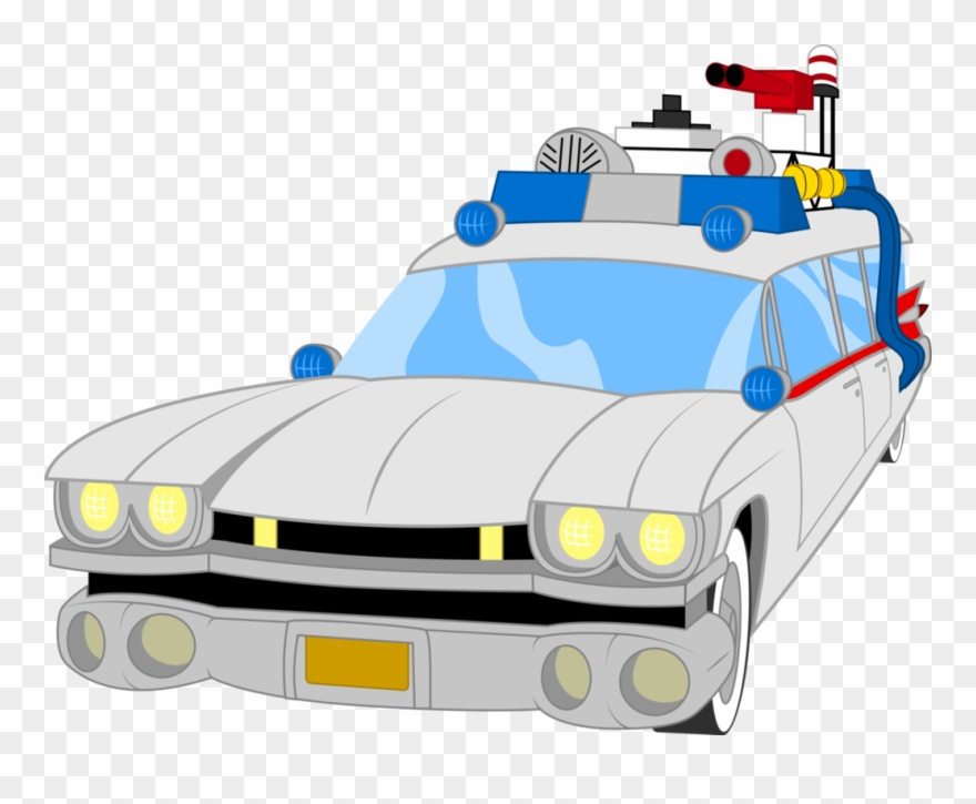 Ghostbusters Vector Car Png Black And White Stock - Ghostbuster Car Clip Art Transparent Png