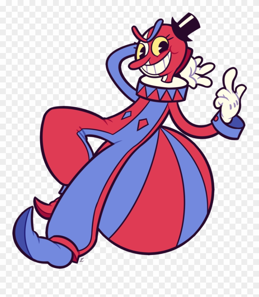 Image Black And White Download Beppi By Yatsunote On - Cuphead Beppi The Clown Clipart