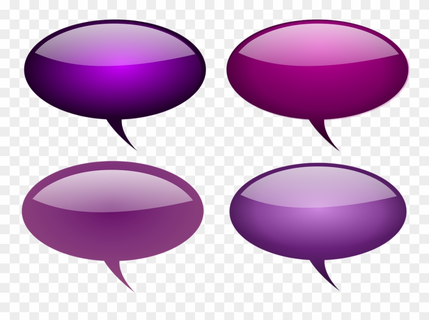 Free Speach-5 - Purple Talk Bubble Clipart