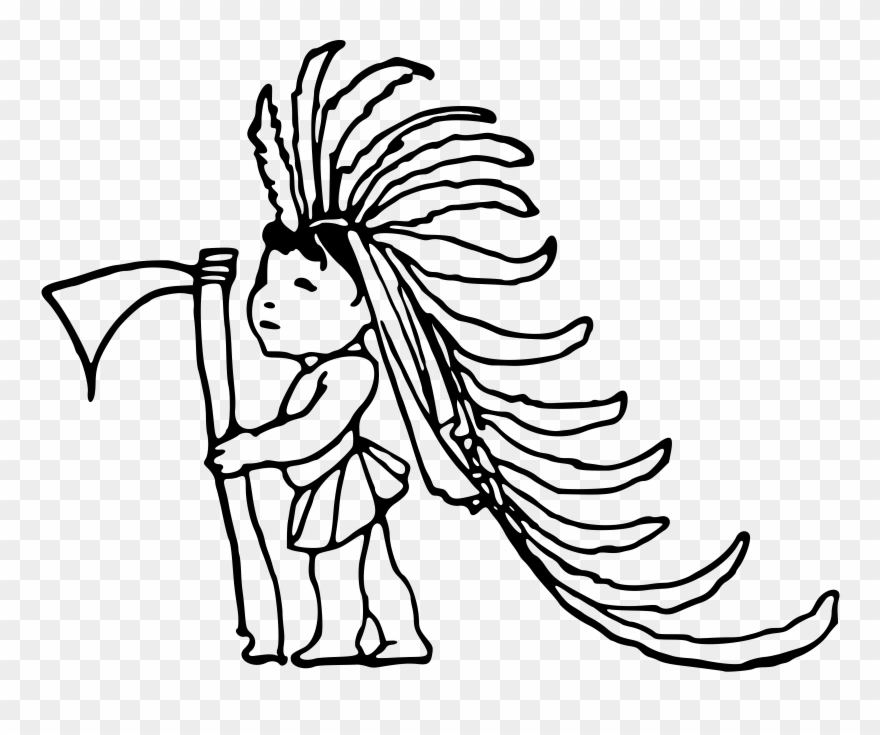 Big Image - Native Americans Drawing Clipart
