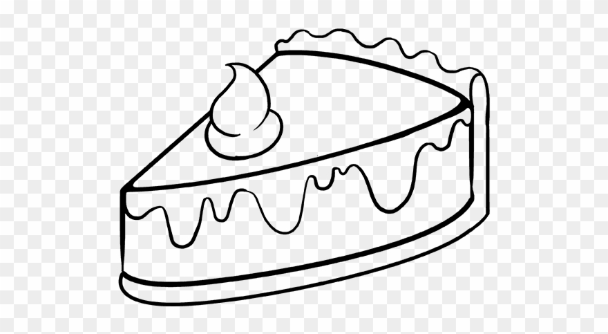 How To Draw Pie - Simple Piece Of Cake Drawing Clipart