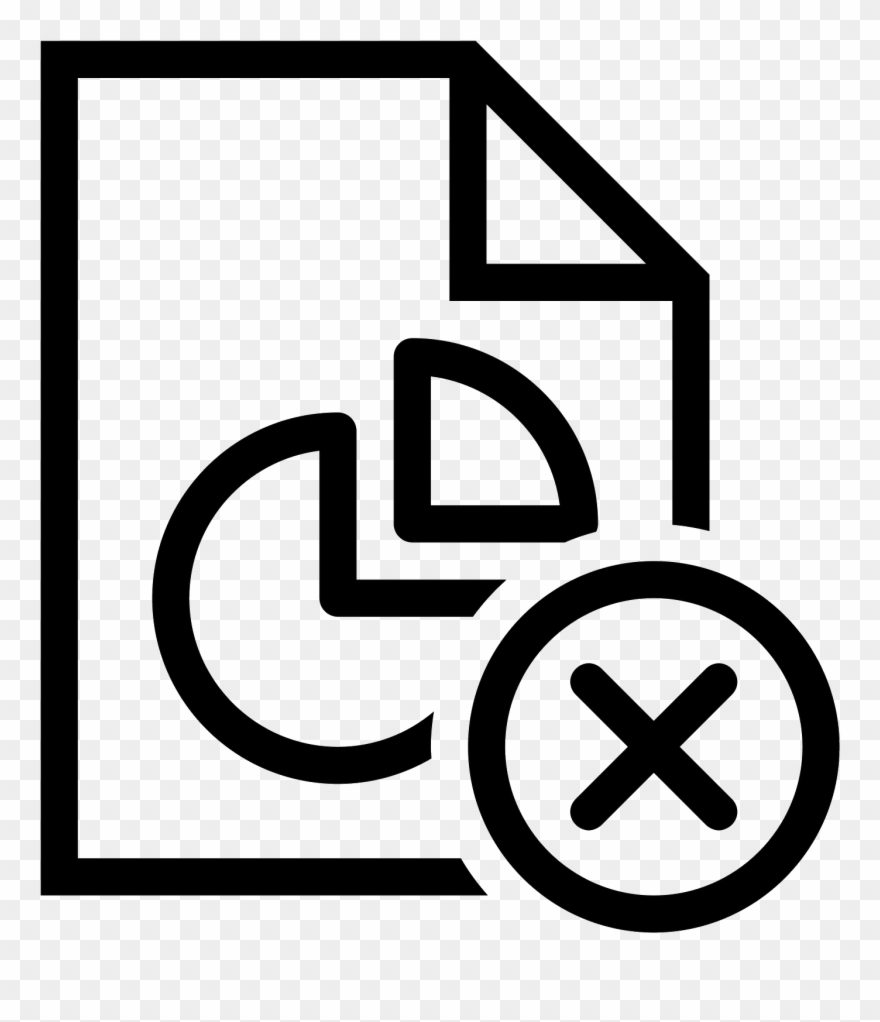 Delete Pie Chart Report Icon - Unsubscribe Icon Png Clipart