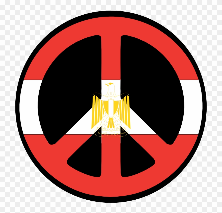 Scalable Vector Graphics Peace Flag Of Egypt Peacesymbol - Peace Sign Rasta Colors Clipart
