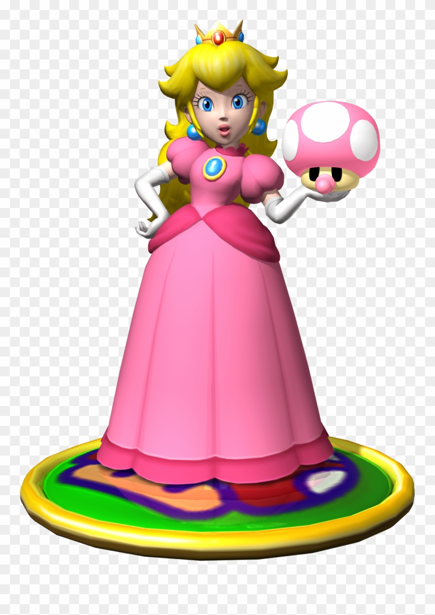 Graphic Free Stock Image Peach Artwork Party Png Mariowiki - Super Mario Mini Mushroom Clipart