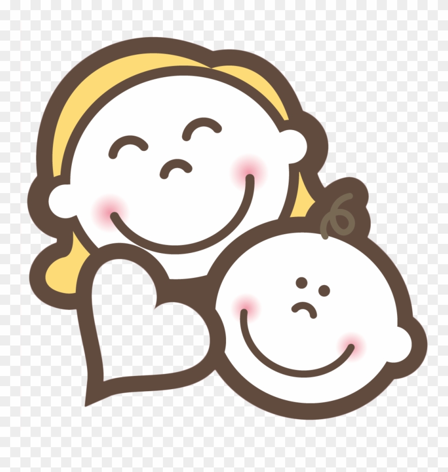 Baby And Mom Smile Transprent Png Free - Mom And Baby Cartoon Clipart