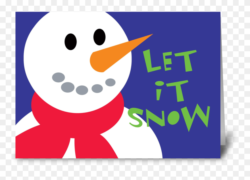 Let It Snow Greeting Card - Entryways 853scmt 1'6" X 2'6" Clipart