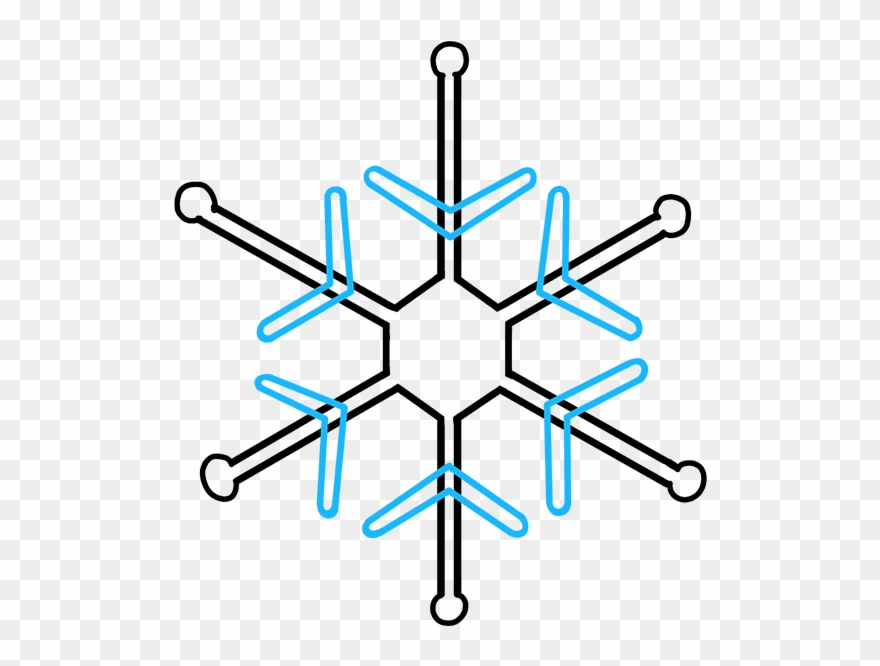 How To Draw Snowflake - Snowflake Drawing Clipart