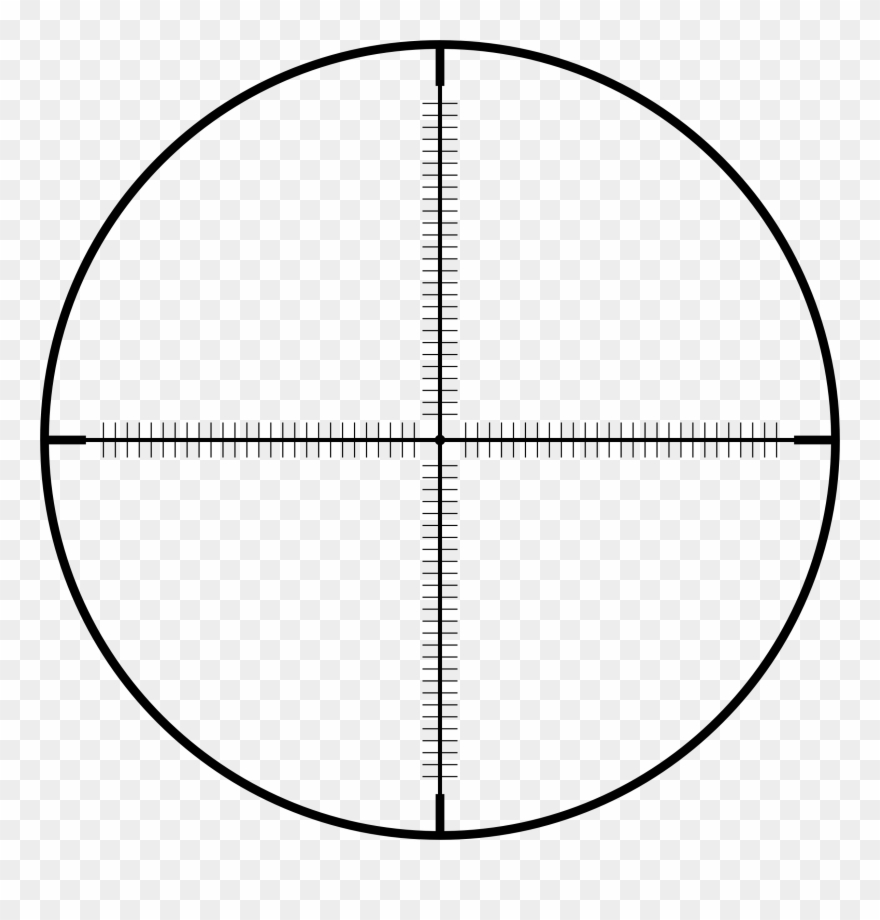 Clipart Fine Crosshairs Rifle Clip Art Crossed Guns - Leupold Moa Reticle - Png Download