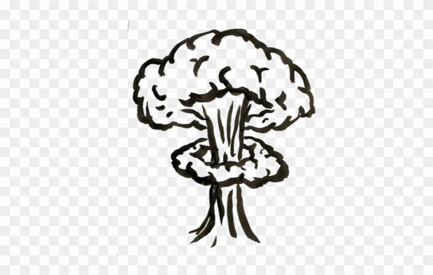 Nuclear Explosion Clipart Drawn - Nuclear Explosion Drawing - Png Download