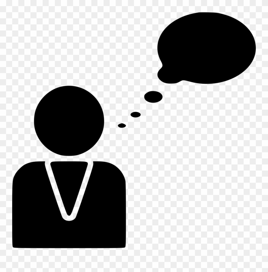 Male User Chat Message Bubble Thinking Svg - Thought Clipart