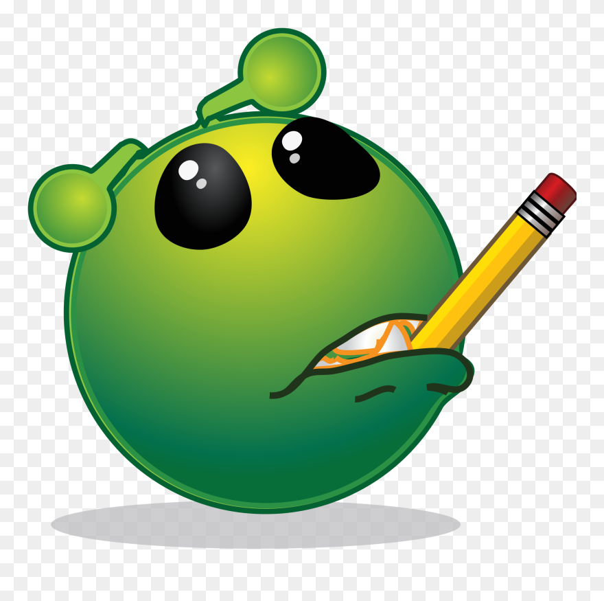 Smiley Green Alien Mmm Clipart