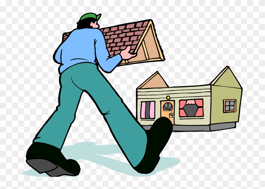 Evening Clipart Housing Community - Build House Cartoon Png Transparent Png