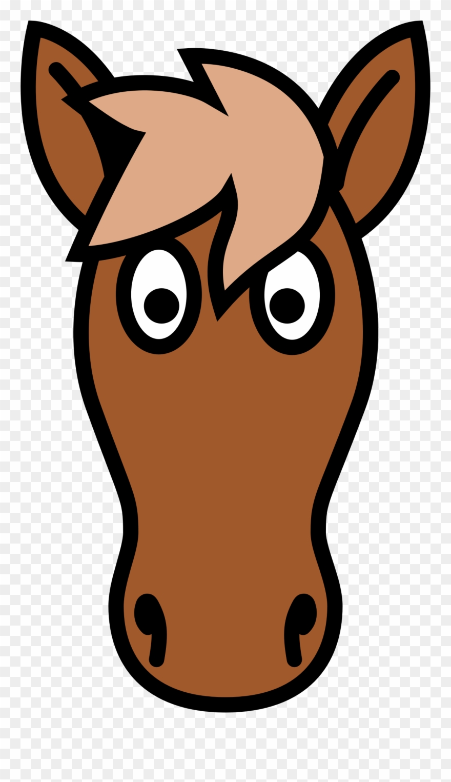 Big Image - Simple Clipart Horse Head - Png Download