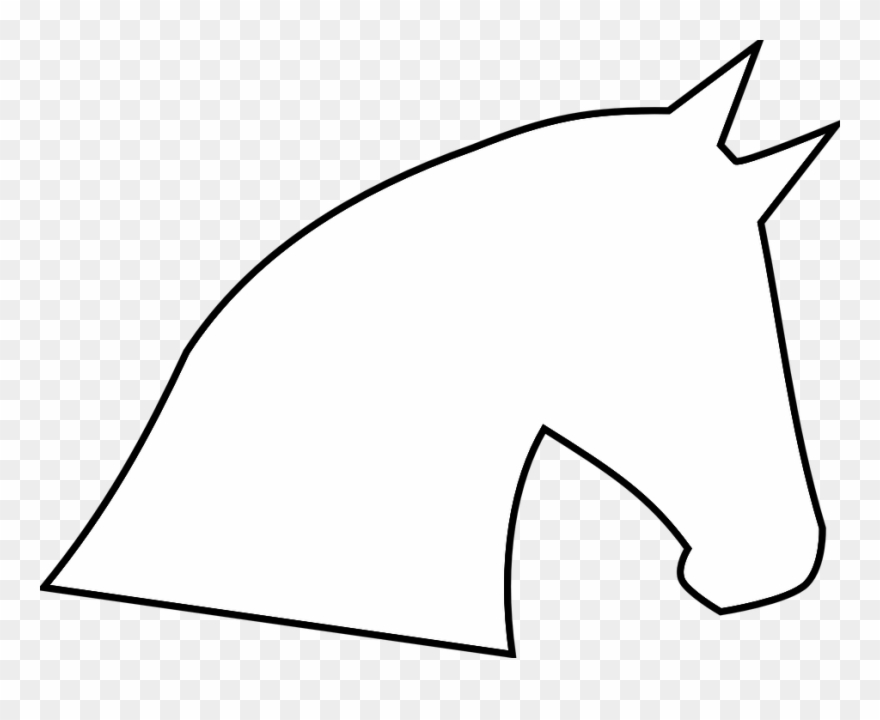 Animals Horse Head Outline Profile - Horse Head Cut Out Clipart