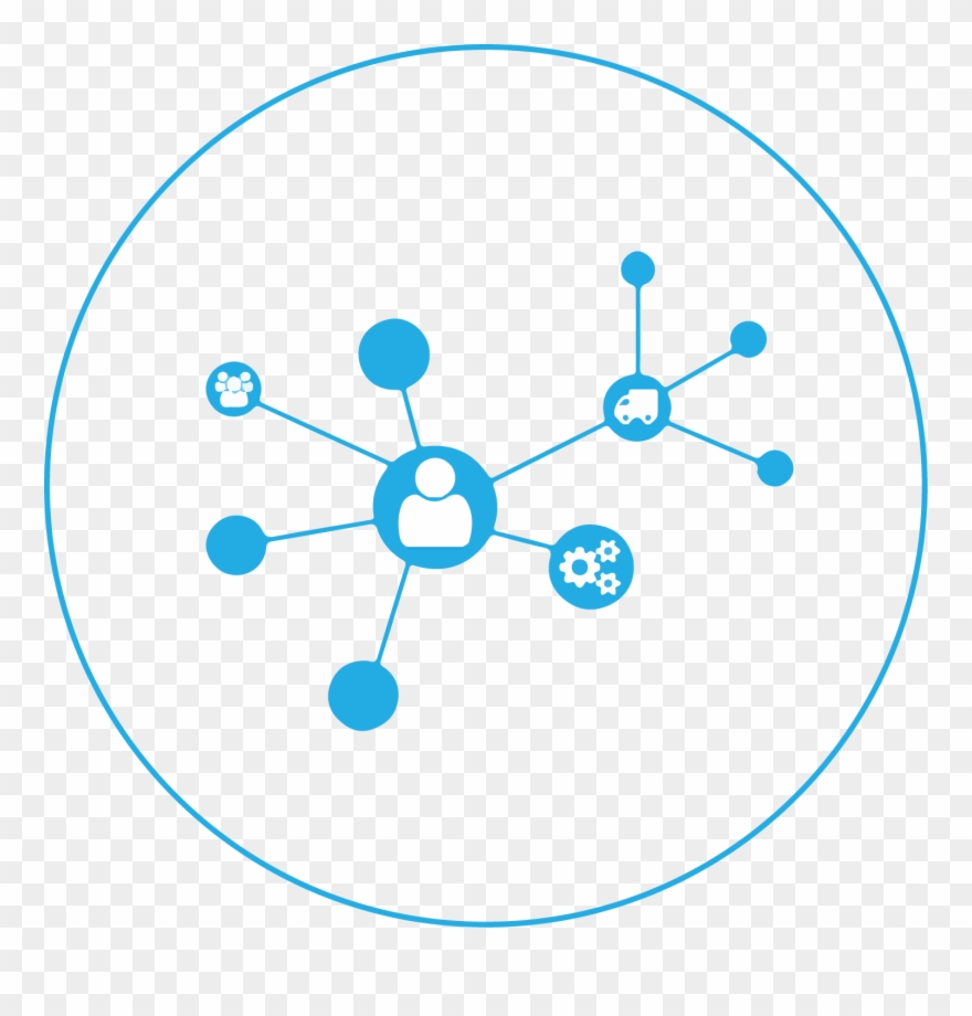 Manage Distribution Network & Sales Team Operation - Network Icon Blue Clipart