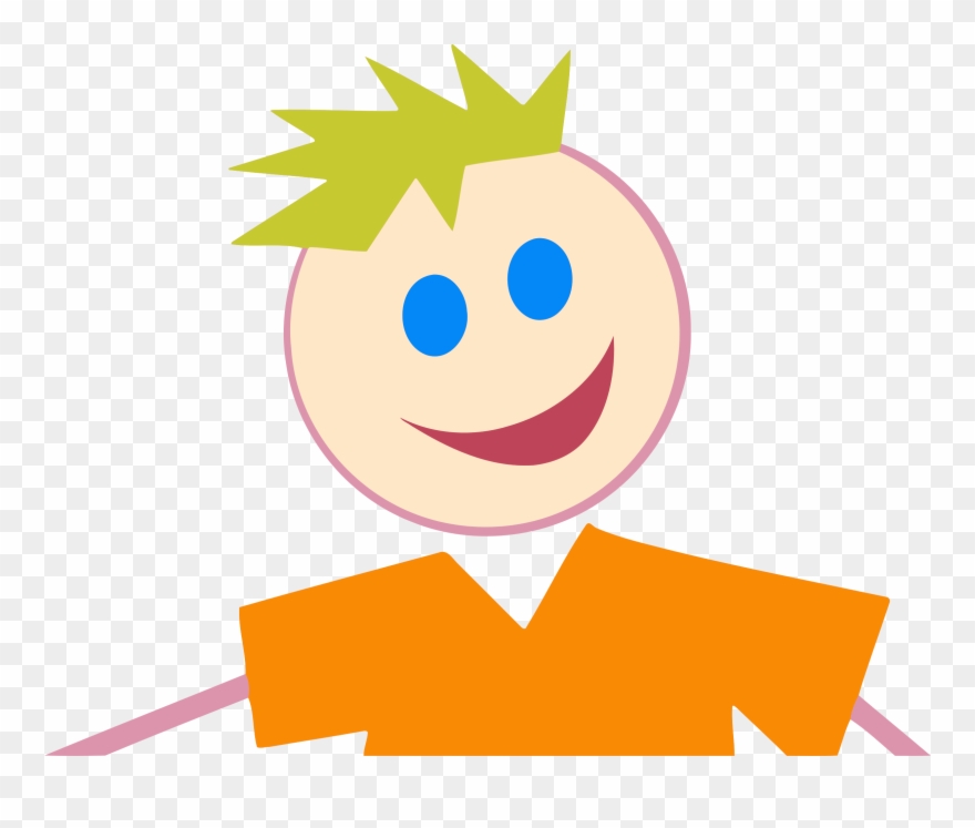 Smiley Clipart Child - Stick People With Clothes - Png Download