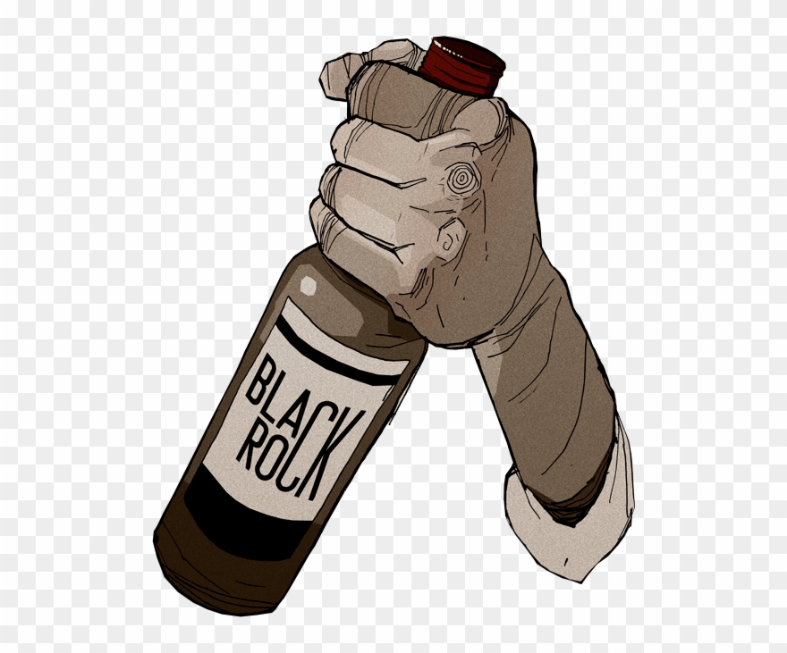 Whiskey Bar With Whisky Pumped From An Oak Tree Serving - Illustration Clipart