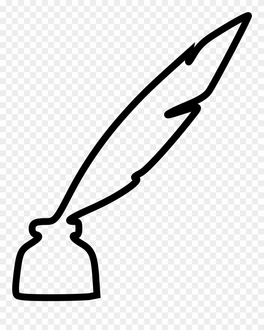 Quill And Ink Well - Pen Clipart