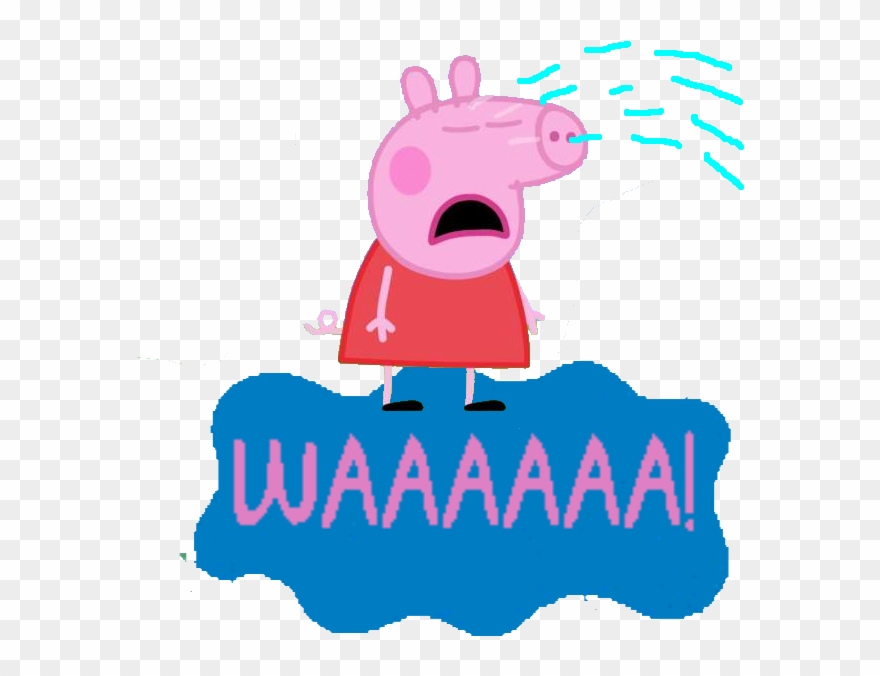 Peppa Pig - Sad Peppa Pig Transparent Clipart