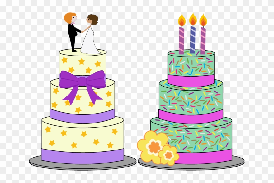 Wedding Cake - Birthday Cake Clipart