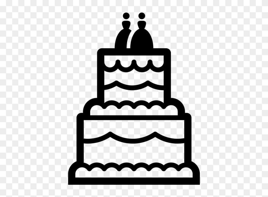Wedding Cake Rubber Stamp - Wedding Cake Clipart