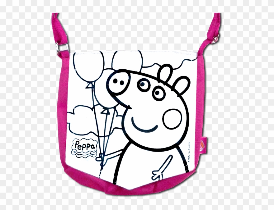 Rellena Los Espacios En Blanco Con Los Rotuladores - Peppa Pig Characters Colouring Sheet Clipart