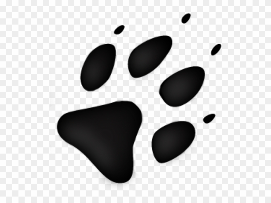 Wolf Tracks Clip Art - Logo With Animal Footprint - Png Download