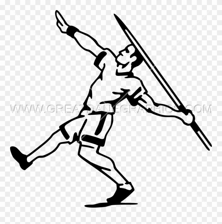 Javelin Thrower Production Ready Artwork For T - Javelin Throw Clip Art - Png Download