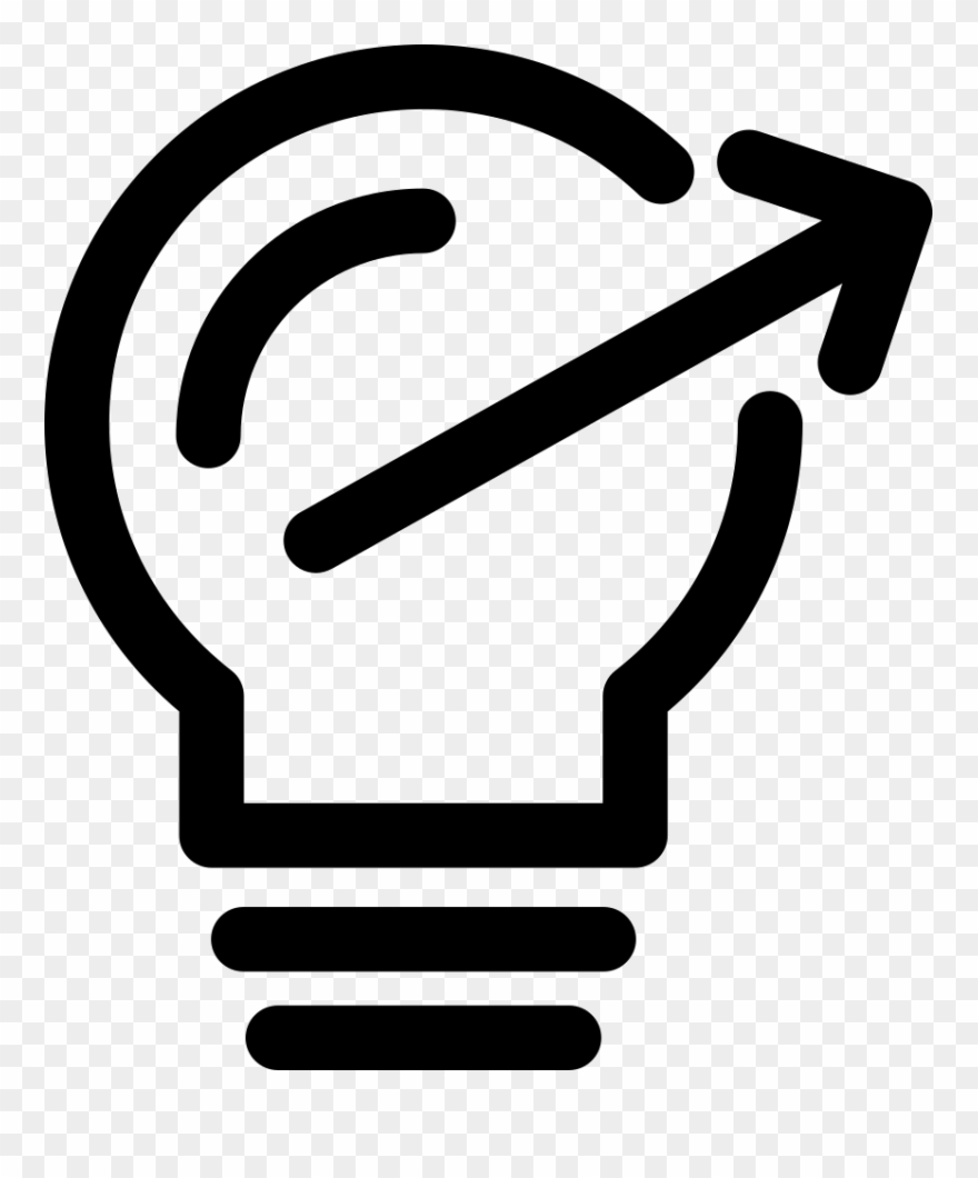 Png File - Light Bulb Arrow Icon Clipart