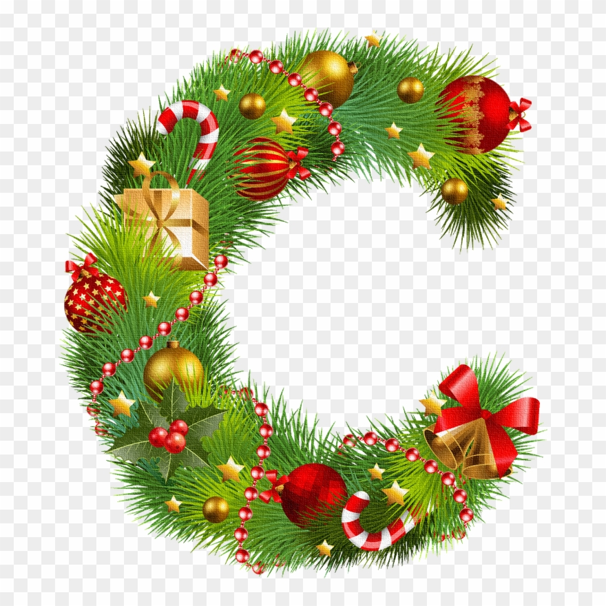 Holiday, Christmas, Alphabet Letters, Scrap, Happy - Alphabet With A Christmas Theme Clipart
