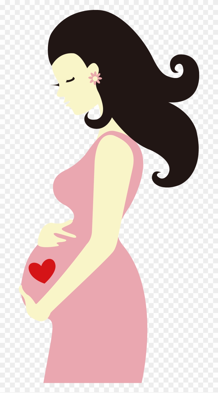 Aura Drawing Pregnant - Pregnant Woman Cartoon Drawing Clipart