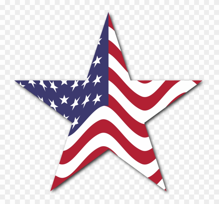 All Photo Png Clipart - Star With American Flag Transparent Png