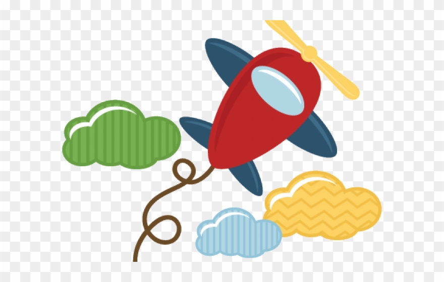 Cute Clipart Airplane - Silhueta Avião Infantil - Png Download