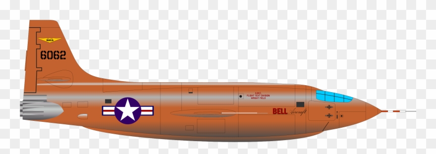 Clipart Airplane Orange - Bell X 1 Clipart - Png Download