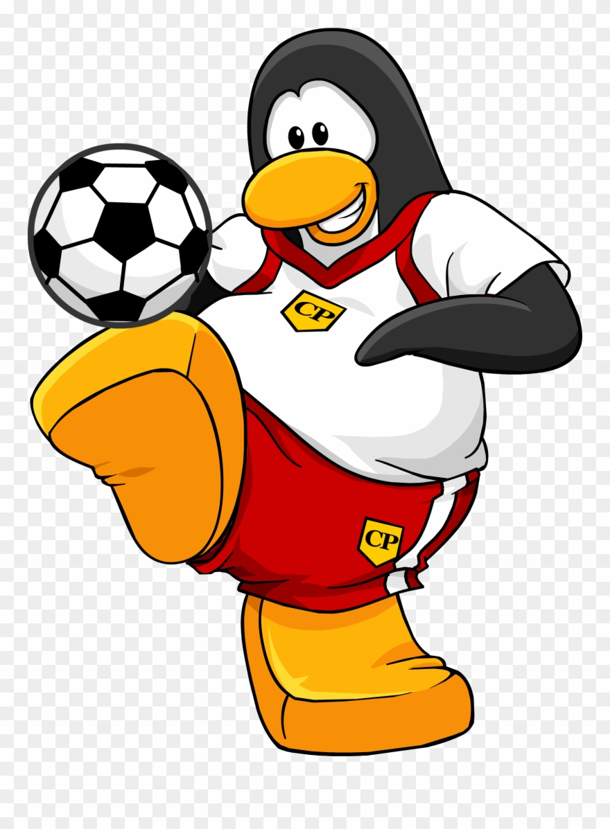 Penguin Clipart Sport - Club Penguin Soccer Player - Png Download