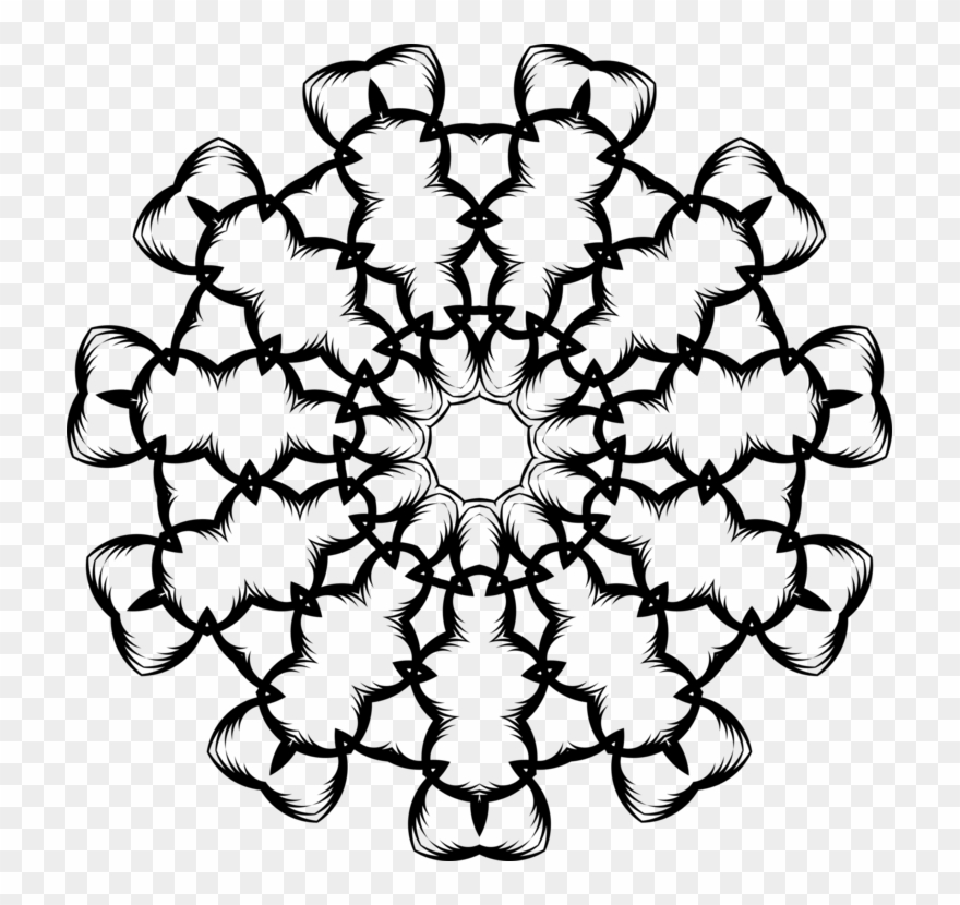 Coloring Book Drawing Mandala Idea Line Art - Mandala Clipart