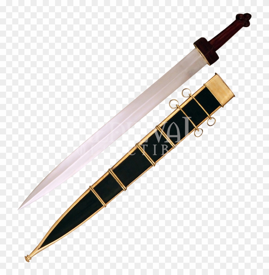 Longsword Drawing Straight Sword Clip Art Freeuse - Drawing - Png Download