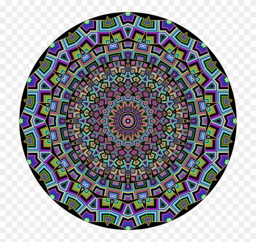 Mandala Art Kaleidoscope Computer Icons Stained Glass - Phenakistoscope Vinyl Clipart