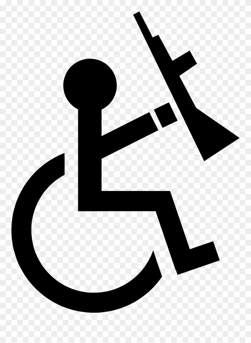 Cripple With A Gun Clipart