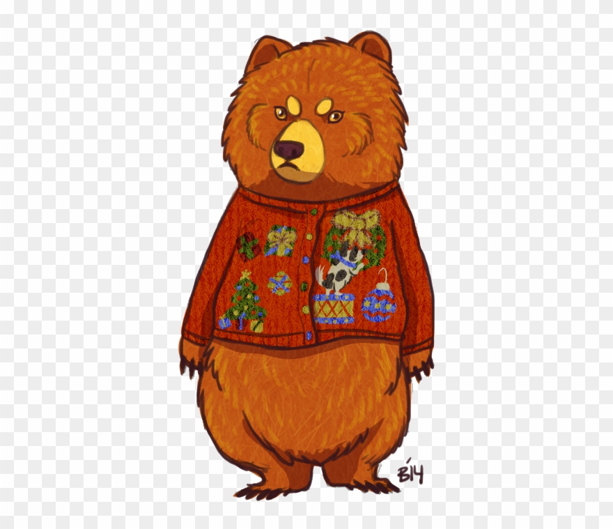 “ 12/18/14- Ugly Christmas Sweater Bear ” - Teddy Bear Clipart