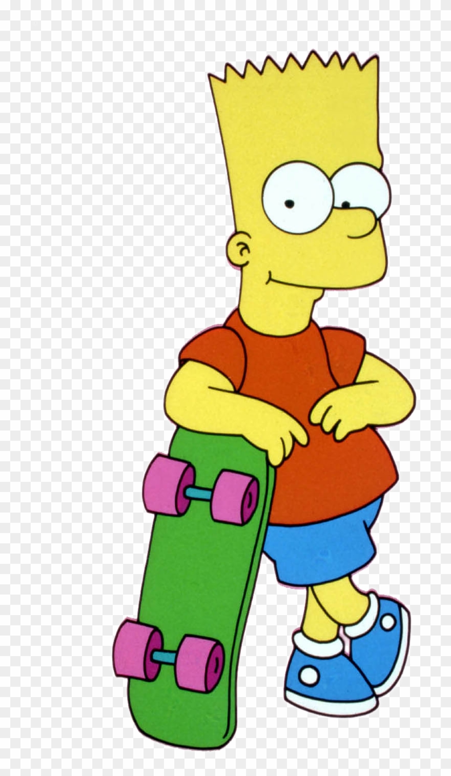 Inhalte Des Waldhessenverzeichnisses - Bart Simpson With Skateboard Clipart