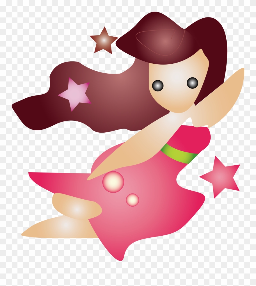 Big Image - Cartoon Zodiac Maiden Round Ornament Clipart